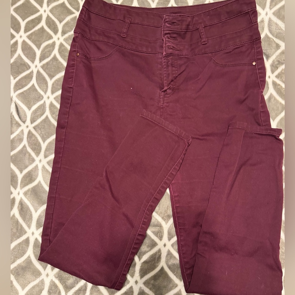 Refuge Burgundy Skinny Jeans